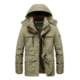 Thicken Fur Hooded Winter Parkas Men Plus Size 5XL 6XL Military Warm Fleece Cotton Parka Winter Jacket Men Windbreaker Overcoat