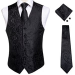 Vests For Men Slim Fit Mens Wedding Suit Vest Casual Sleeveless Formal Business Male Waistcoat Hanky Necktie Bow Tie Set DiBanGu