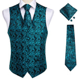 Vests For Men Slim Fit Mens Wedding Suit Vest Casual Sleeveless Formal Business Male Waistcoat Hanky Necktie Bow Tie Set DiBanGu